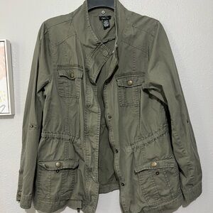 Rue21 Green Utility Jacket Versatile Outerwear